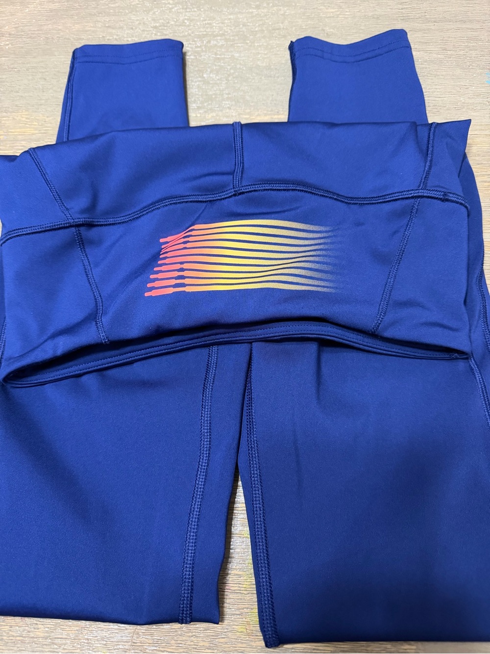 Savage X Fenty Navy Blue High-Rise Full Length Leggings Medium 8-10